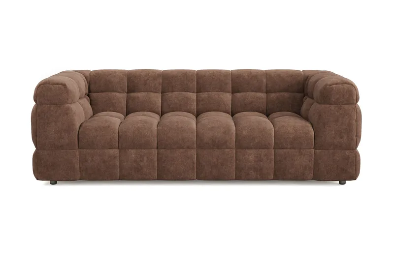 Elise 3-sits Bubblig Soffa, Brun