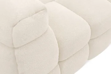 Elise 4-sits Högervänd L-formad Bubblig Divansoffa 274 cm i Bouclé - Gräddvit - Möbler - Soffa - Divansoffor & schäslongsoffa