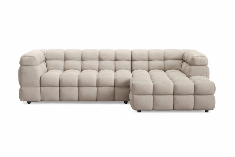 Elise Bubblig Soffgrupp 4-sits Divansoffa Höger + Fåtölj - Beige - Möbler - Soffa - Soffgrupp