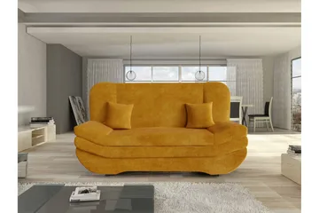 Figurelle Bäddsoffa 2-sits i Sammet - Gul - Möbler - Soffa - Bäddsoffa