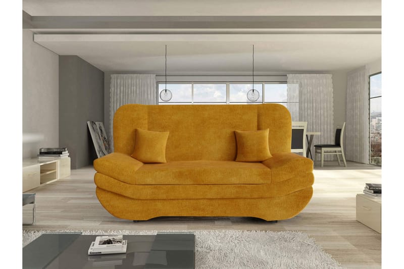 Figurelle Bäddsoffa 2-sits i Sammet - Gul - Möbler - Soffa - Bäddsoffa