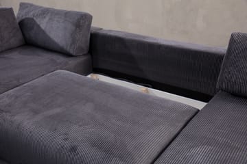 Gaudir 4-sits Soffa med Divan - Antracit - Möbler - Soffa - U-soffa