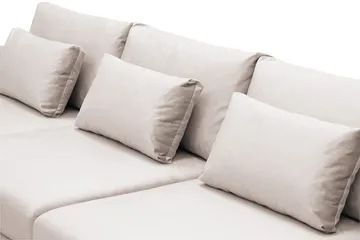 Grande 5-sits U-Soffa med Divan Vänster - Beige Sammet - Möbler - Soffa - U-soffa