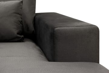 Grande 6-sits U-Soffa med Divan Höger - Mörkgrå Sammet - Möbler - Soffa - U-soffa