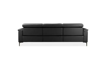 Hörnsoffa 3-sits Lund Svart, PU, Höger elektrisk vilstol - Svart, PU, Höger elektrisk vilstol - Möbler - Soffa - Skinnsoffor