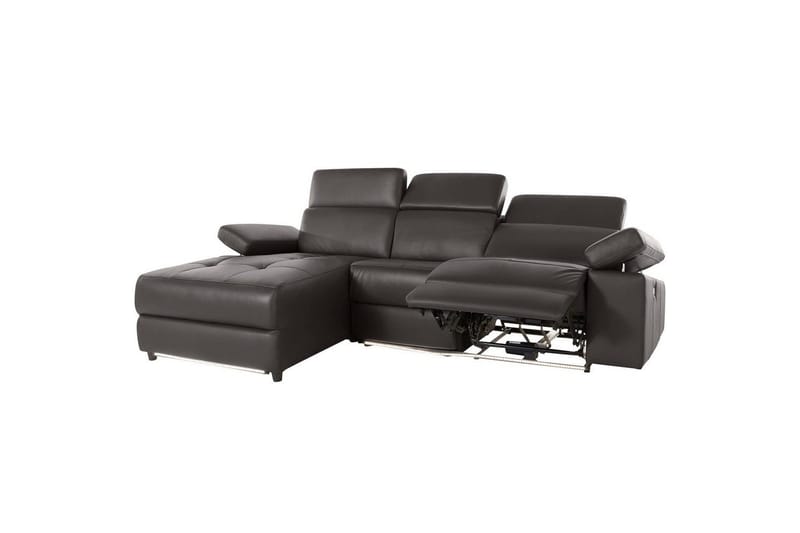 Hörnsoffa 3-sits Rayland Brun, PU, Vänster Elektrisk Fåtölj - Brun, PU, Vänster Elektrisk Fåtölj - Möbler - Soffa - Skinnsoffor