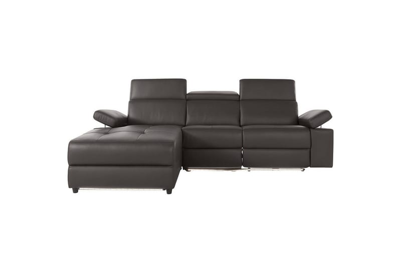 Hörnsoffa 3-sits Rayland Brun, PU, Vänster Elektrisk Fåtölj - Brun, PU, Vänster Elektrisk Fåtölj - Möbler - Soffa - Skinnsoffor