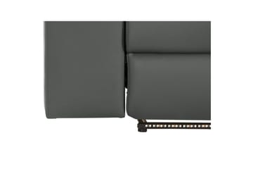 Hörnsoffa 3-sits Rayland Grå, PU, Höger elektrisk vilstol - Grå, PU, Höger elektrisk vilstol - Möbler - Soffa - Skinnsoffor