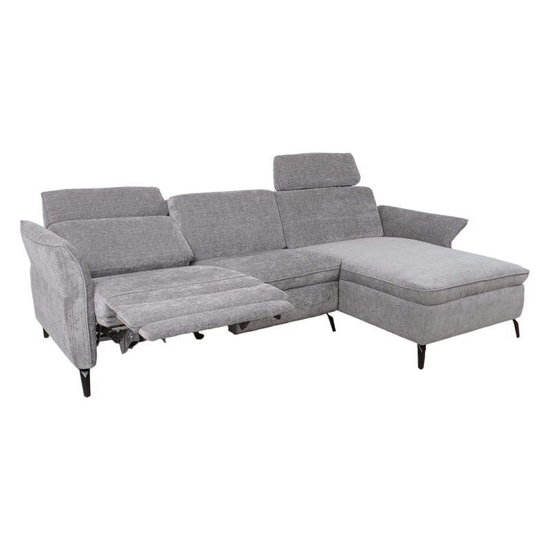 Hörnsoffa Dayton elektrisk recliner Högerhörn - ljusgrå - Möbler - Soffa - Biosoffa & reclinersoffa