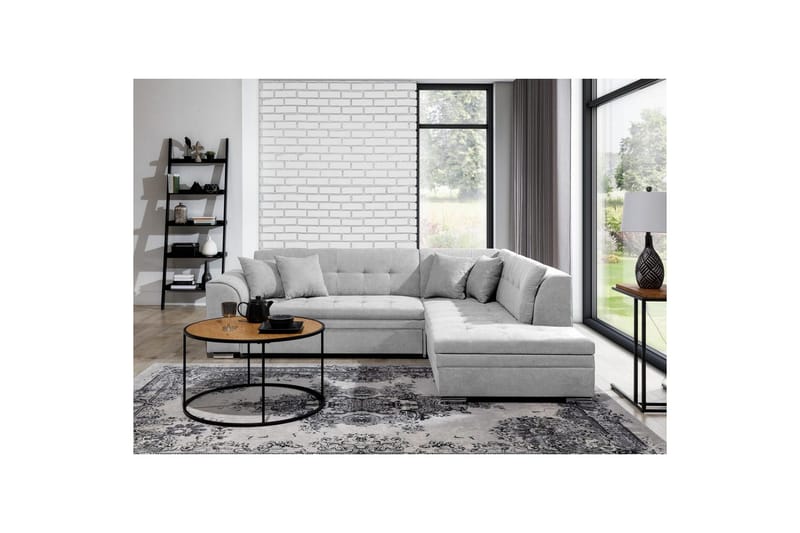Hörnsoffa Eltap Pieretta 260x207x78 cm, Poco 3, Ljusgrå, Höger