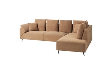 Hörnsoffa Lunner Brun, Svart - Brun, Svart - Möbler - Soffa - Soffgrupp