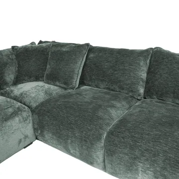 Hörnsoffa/ottoman Denvi - mintgrön - Möbler - Soffa - Hörnsoffa