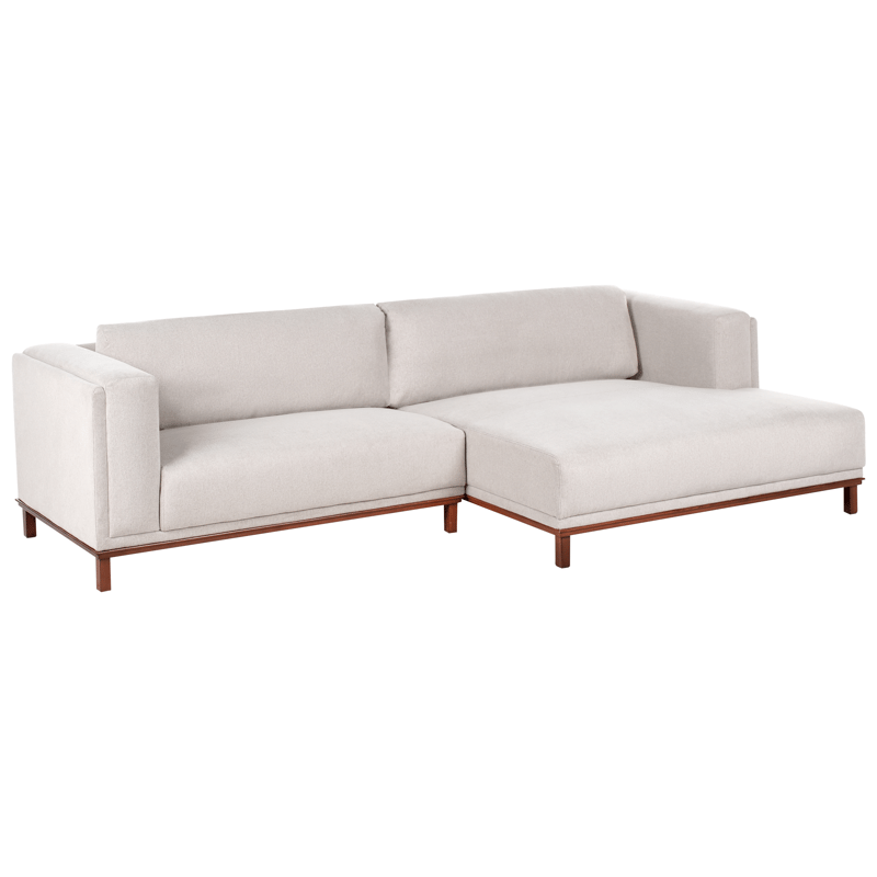 4-sits soffa Veng - Ljusbrun - Möbler - Soffa - Divansoffor & schäslongsoffa - 4 sits soffa med divan