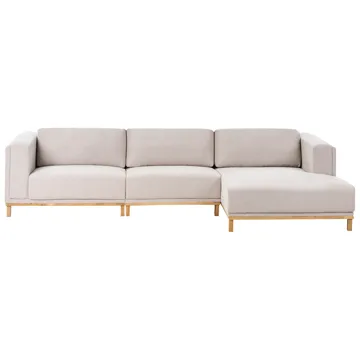 5-sits soffa Veng - Ljusbrun - Möbler - Soffa - Divansoffor & schäslongsoffa - 4 sits soffa med divan