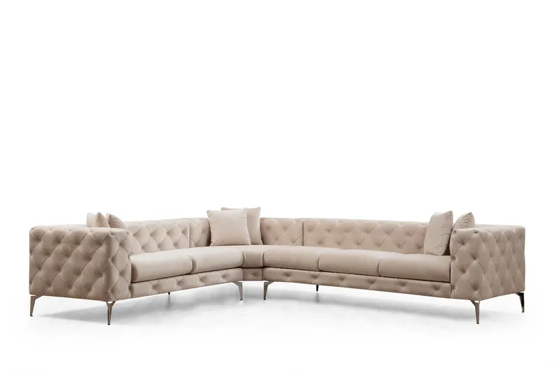 Beachport Hörnsoffa 6-sits, Beige