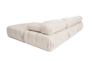 Belgin Bubblig Hörnsoffa 3-sits med utfällbara armstöd och ryggstöd - Ljusbrun - Möbler - Soffa - Modulsoffor - Komplett modulsoffa