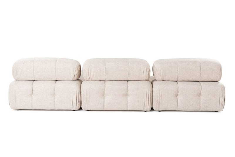 Belgin Bubblig Hörnsoffa 3-sits med utfällbara armstöd och ryggstöd - Ljusbrun - Möbler - Soffa - Modulsoffor - Komplett modulsoffa
