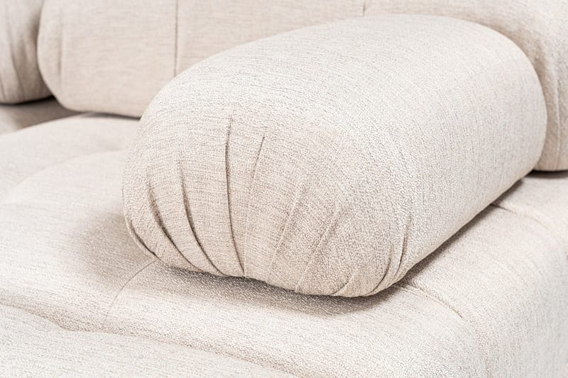 Belgin Bubblig Hörnsoffa 3-sits med utfällbara armstöd och ryggstöd - Ljusbrun - Möbler - Soffa - Modulsoffor - Komplett modulsoffa