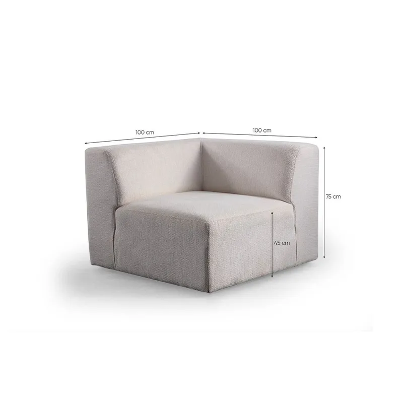 Branorin 5-sits Hörnsoffa med Divan - Brun/Vit - Möbler - Soffa - Modulsoffor - Komplett modulsoffa