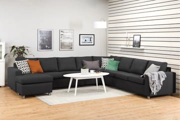 Crazy 7-sits Vändbar U-formad XX-Large Hörnsoffa med divan i Tyg - Antracit - Möbler - Soffa - Hörnsoffa - Hörnsoffa med divan