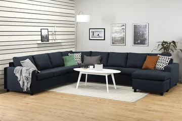 Crazy Hörnsoffa XXL med Divan Höger - Mörkblå - Möbler - Soffa - Hörnsoffa - Hörnsoffa med divan