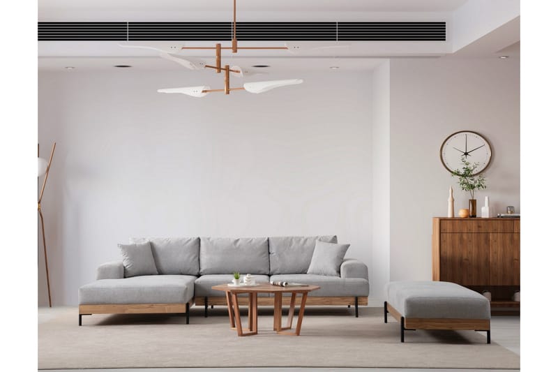 Eti Hörnsoffa 3-sits - Grå - Möbler - Soffa - Divansoffor & schäslongsoffa - 4 sits soffa med divan