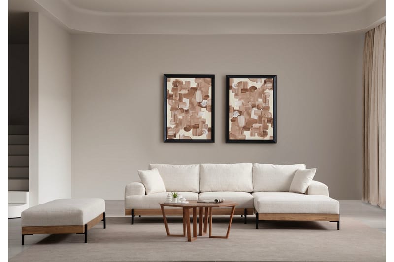 Eti Hörnsoffa 3-sits - Vit - Möbler - Soffa - Divansoffor & schäslongsoffa - 4 sits soffa med divan