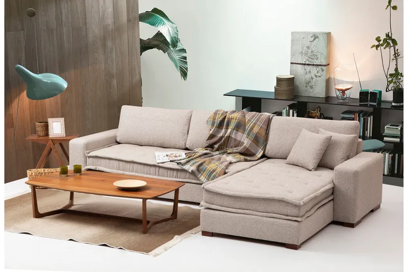Gladfield Divansoffa 3-sits, Beige