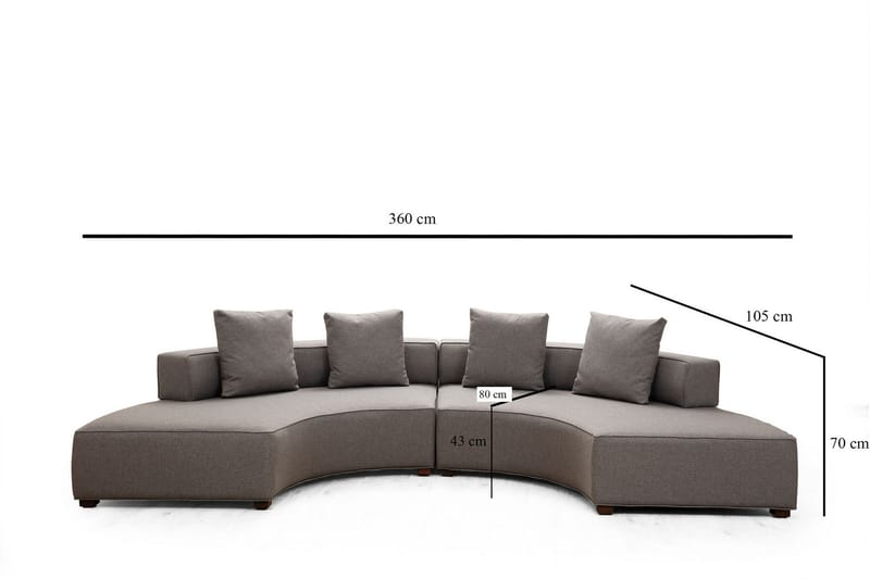 Lasalle Soffa 4-sits - Grå - Möbler - Soffa - 4 sits soffa