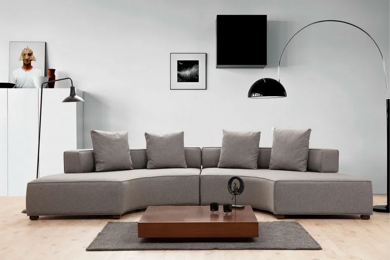 Lasalle Soffa 4-sits, Grå