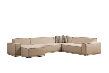 Nightcap Hörnsoffa m. Divan 5-sits - Beige - Möbler - Soffa - Modulsoffor - Komplett modulsoffa