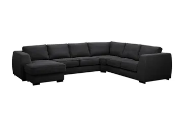 Optus 5-sits Hörnsoffa med divan vändbar - Svart - Möbler - Soffa - Hörnsoffa - Hörnsoffa med divan