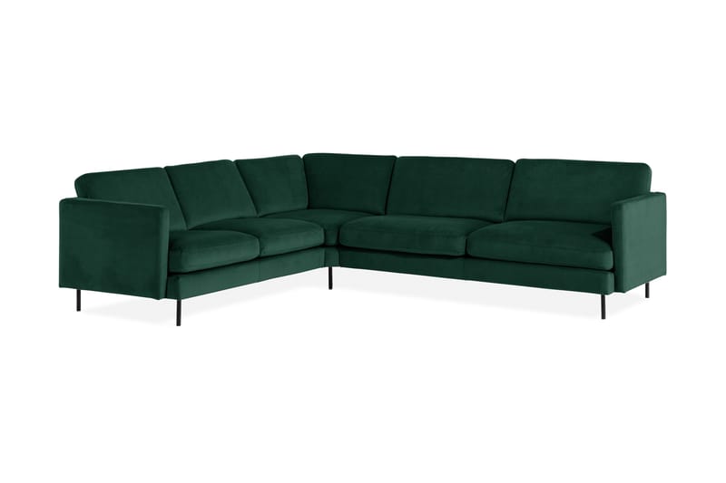 Teodin Hörnsoffa Sammet - Grön - Möbler - Soffa - Hörnsoffa