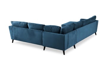 Trend 5-sits Vänstervänd U-formad Hörnsoffa med divan i Sammet - Blå - Möbler - Soffa - Hörnsoffa - Hörnsoffa med divan