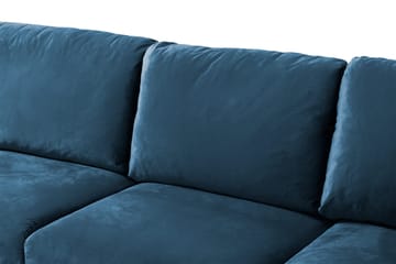 Trend 5-sits Vänstervänd U-formad Hörnsoffa med divan i Sammet - Blå - Möbler - Soffa - Hörnsoffa - Hörnsoffa med divan