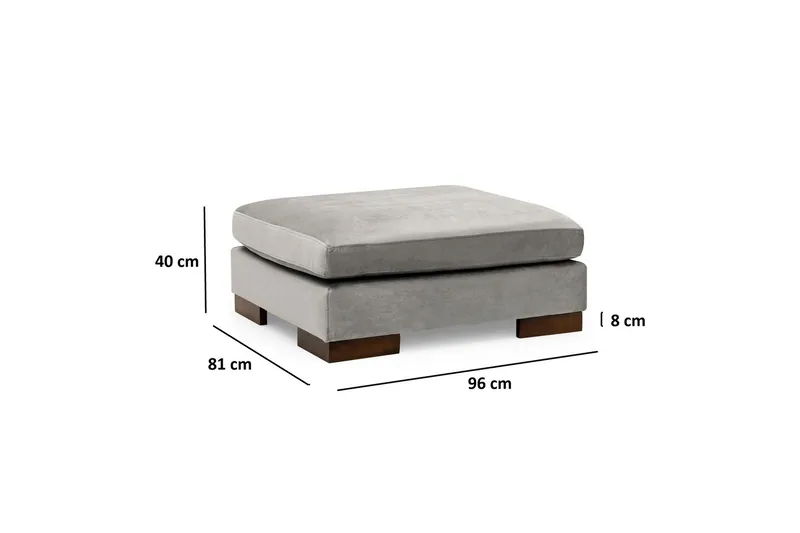 Tulima Soffa med Schäslong m Pall Höger - Ljusgrå/Natur - Möbler - Soffa - Hörnsoffa