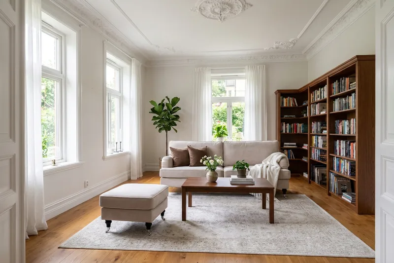 Howard Classic Soffgrupp 3-Sits Soffa och Fotpall i Sammet - Beige - Möbler - Soffa - Soffgrupp - Soffgrupp 3 2 1