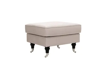 Howard Classic Soffgrupp 3-Sits Soffa och Fotpall i Sammet - Beige - Möbler - Soffa - Soffgrupp - Soffgrupp 3 2 1