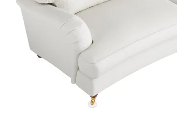 Howard Lyx 3-sits Svängd Soffa i Bouclé - Vit - Möbler - Soffa - Howardsoffor