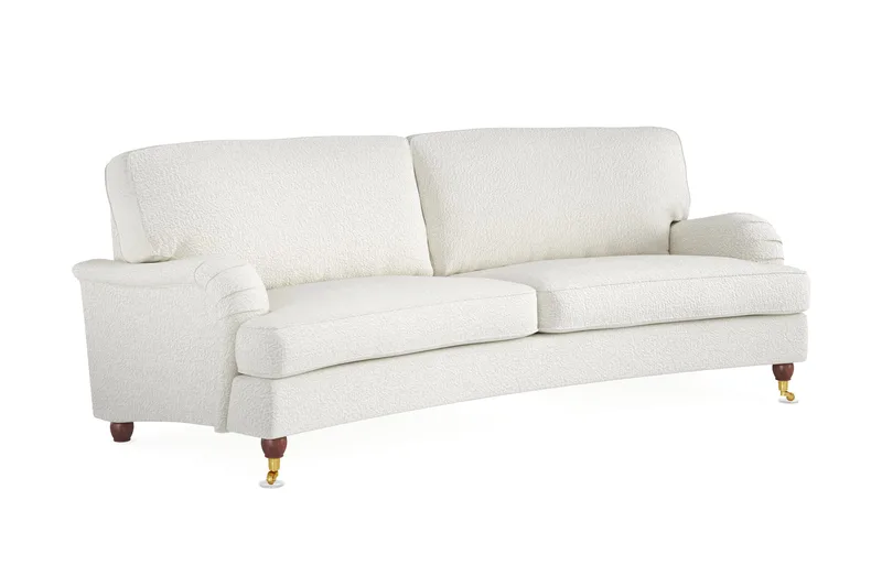 Howard Lyx 3-sits Svängd Soffa i Bouclé - Vit - Möbler - Soffa - Howardsoffor