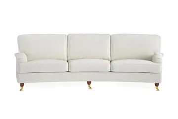 Howard Lyx 4-sits Svängd Soffa i Bouclé - Vit - Möbler - Soffa - Howardsoffor