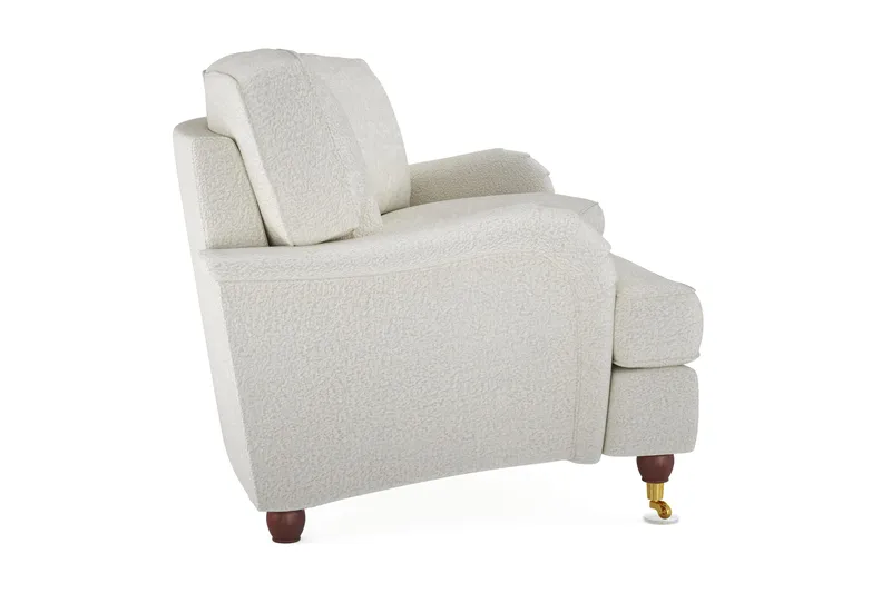Howard Lyx 4-sits Svängd Soffa i Bouclé - Vit - Möbler - Soffa - Howardsoffor