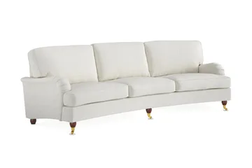 Howard Lyx 4-sits Svängd Soffa i Bouclé - Vit - Möbler - Soffa - Howardsoffor