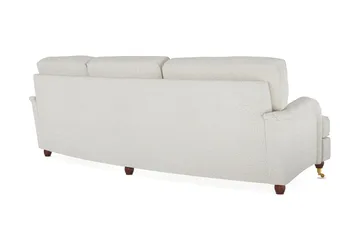 Howard Lyx 4-sits Svängd Soffa i Bouclé - Vit - Möbler - Soffa - Howardsoffor