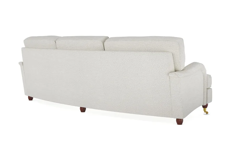 Howard Lyx 4-sits Svängd Soffa i Bouclé - Vit - Möbler - Soffa - Howardsoffor