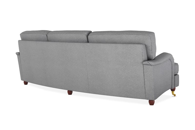 Howard Lyx 4-sits Svängd Tygsoffa - Ljusgrå - Möbler - Soffa - Howardsoffor