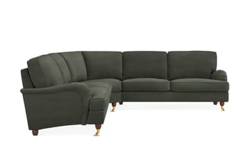 Howard Lyx 6-sits Vänstervänd L-formad Hörnsoffa i Manchester - Mörkgrön - Möbler - Soffa - Howardsoffor