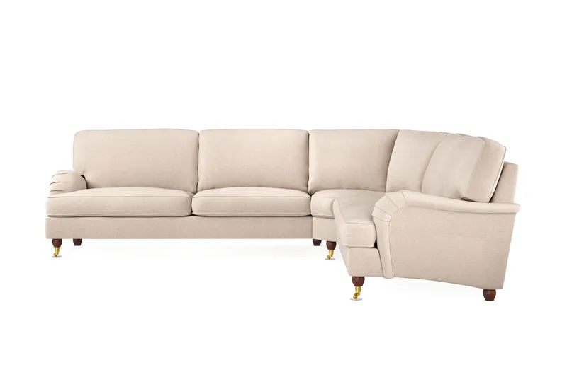 Howard Lyx 6-sits Vänstervänd L-formad Hörnsoffa i Tyg - Beige - Möbler - Soffa - Howardsoffor
