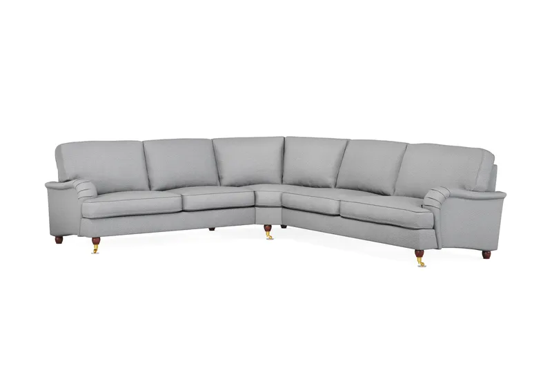 Howard Lyx 6-sits Vänstervänd L-formad Hörnsoffa i Tyg - Ljusgrå - Möbler - Soffa - Howardsoffor