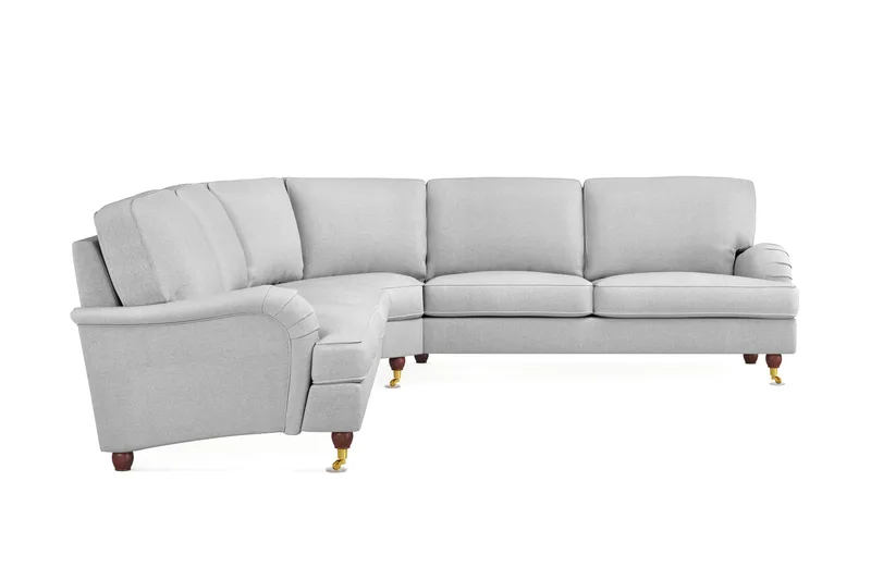 Howard Lyx 6-sits Vänstervänd L-formad Hörnsoffa i Tyg - Ljusgrå - Möbler - Soffa - Howardsoffor